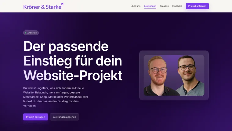 KSWD-Angebotsseite als Symbol für Preisanker und Vergleichspunkte im Webdesign