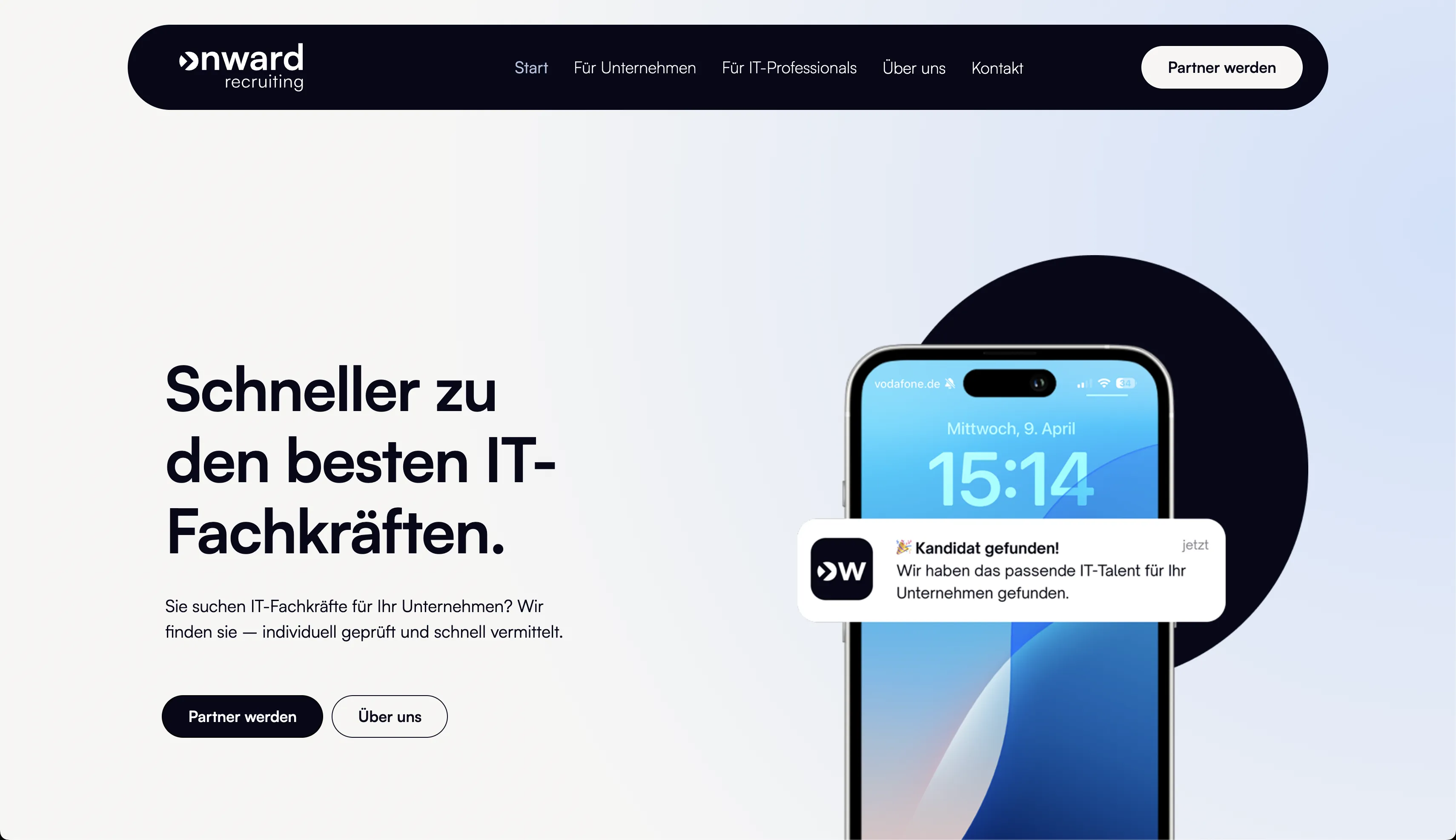 Startseite von Onward Recruiting