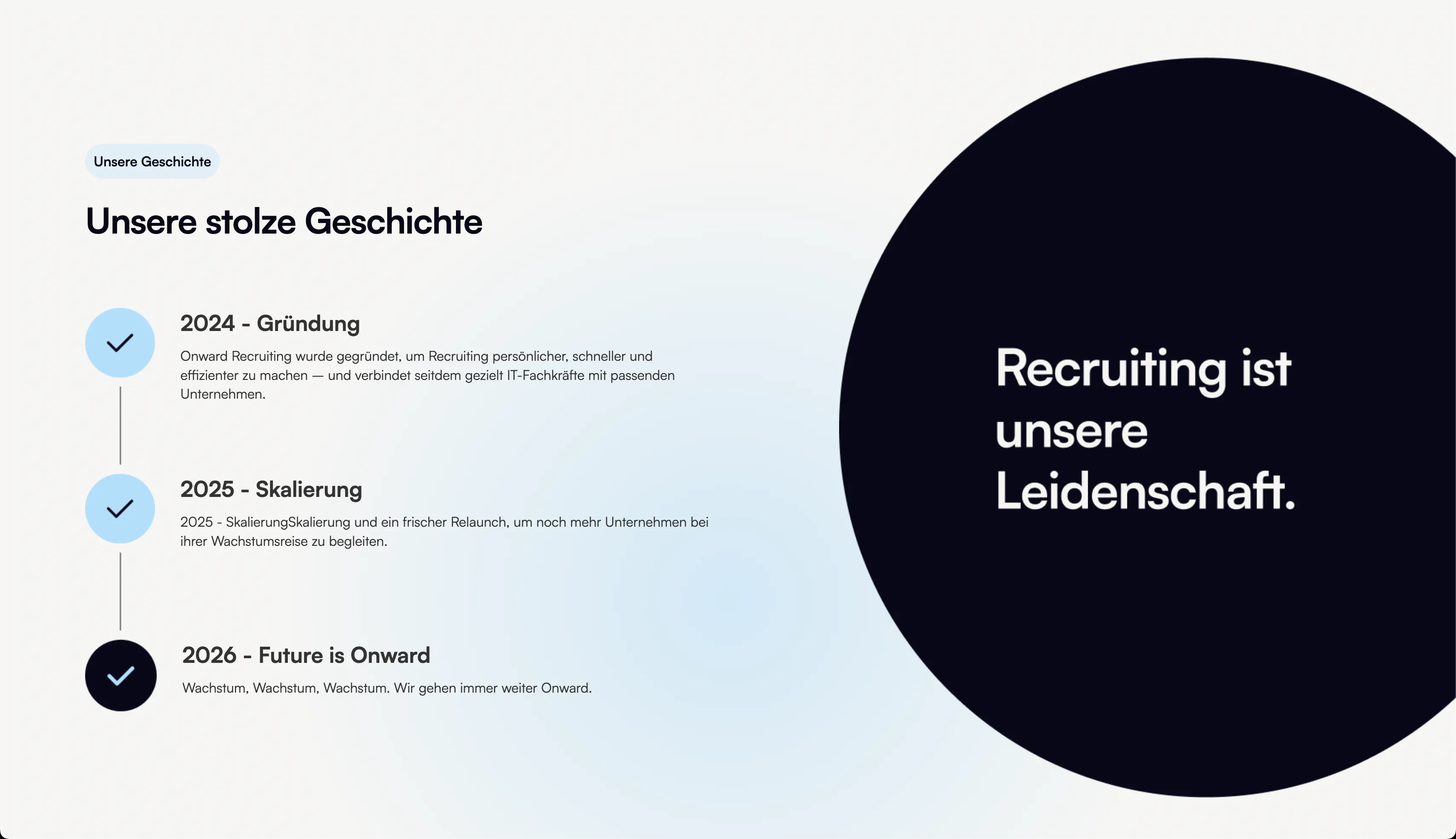 Onward Recruiting Website Detail